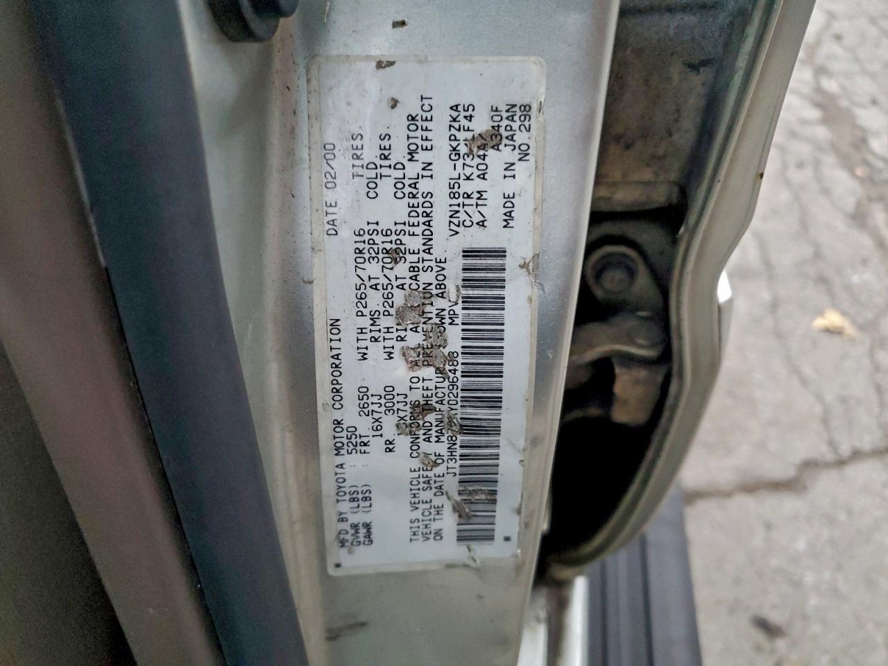 2000 TOYOTA 4Runner