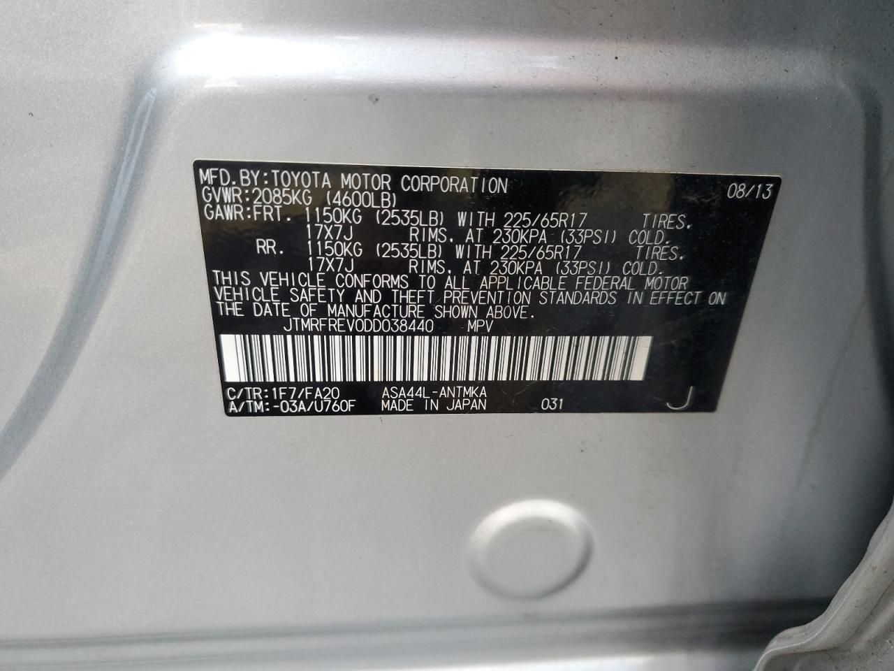2013 TOYOTA RAV4