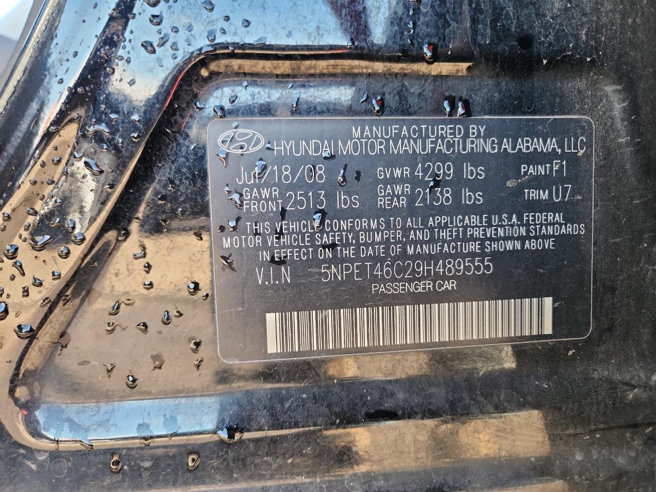 2009 HYUNDAI SONATA