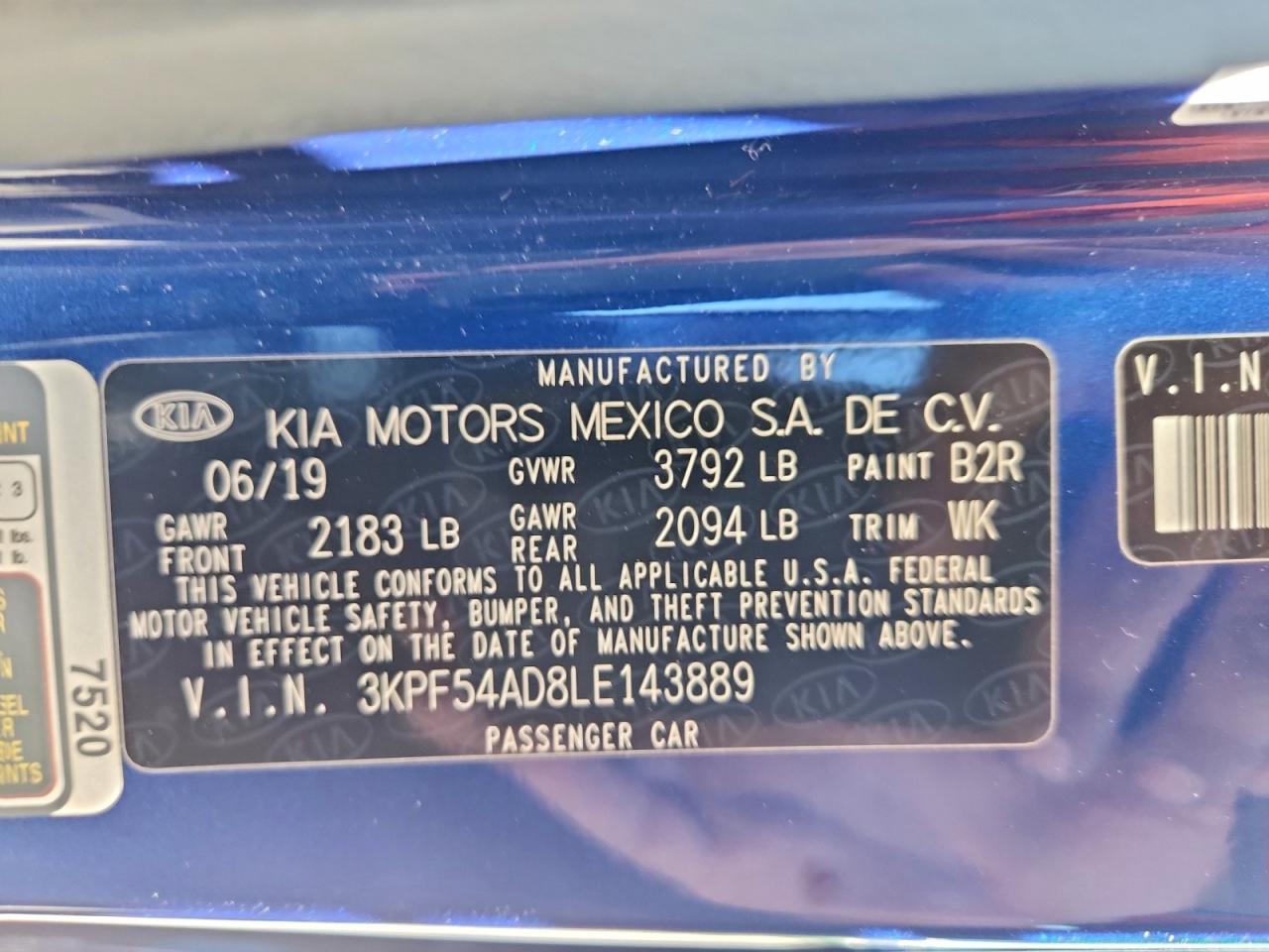 2020 KIA FORTE