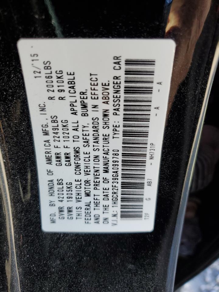 2016 HONDA ACCORD