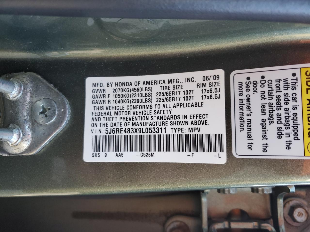2009 HONDA CR-V