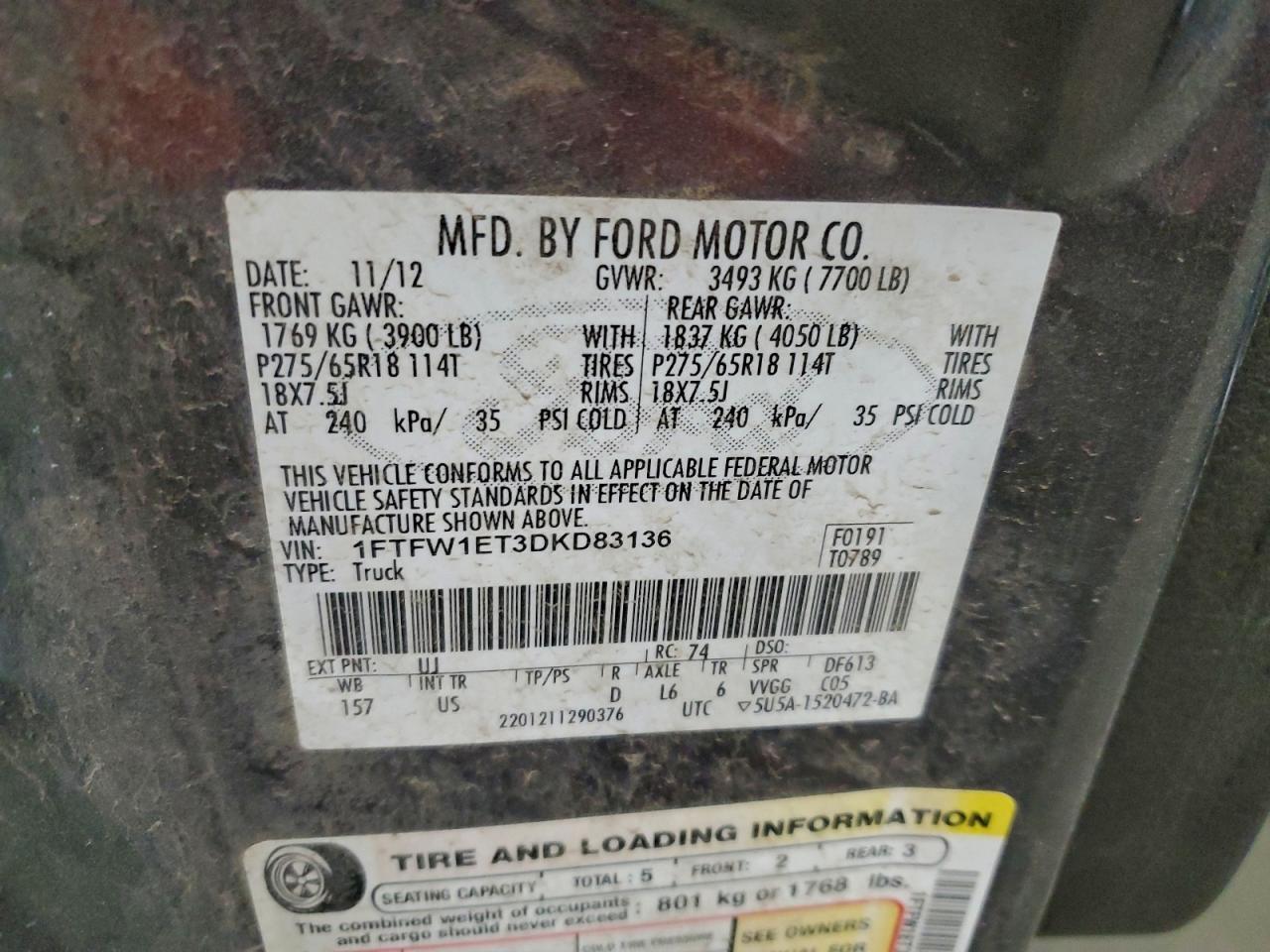 2013 FORD F-150