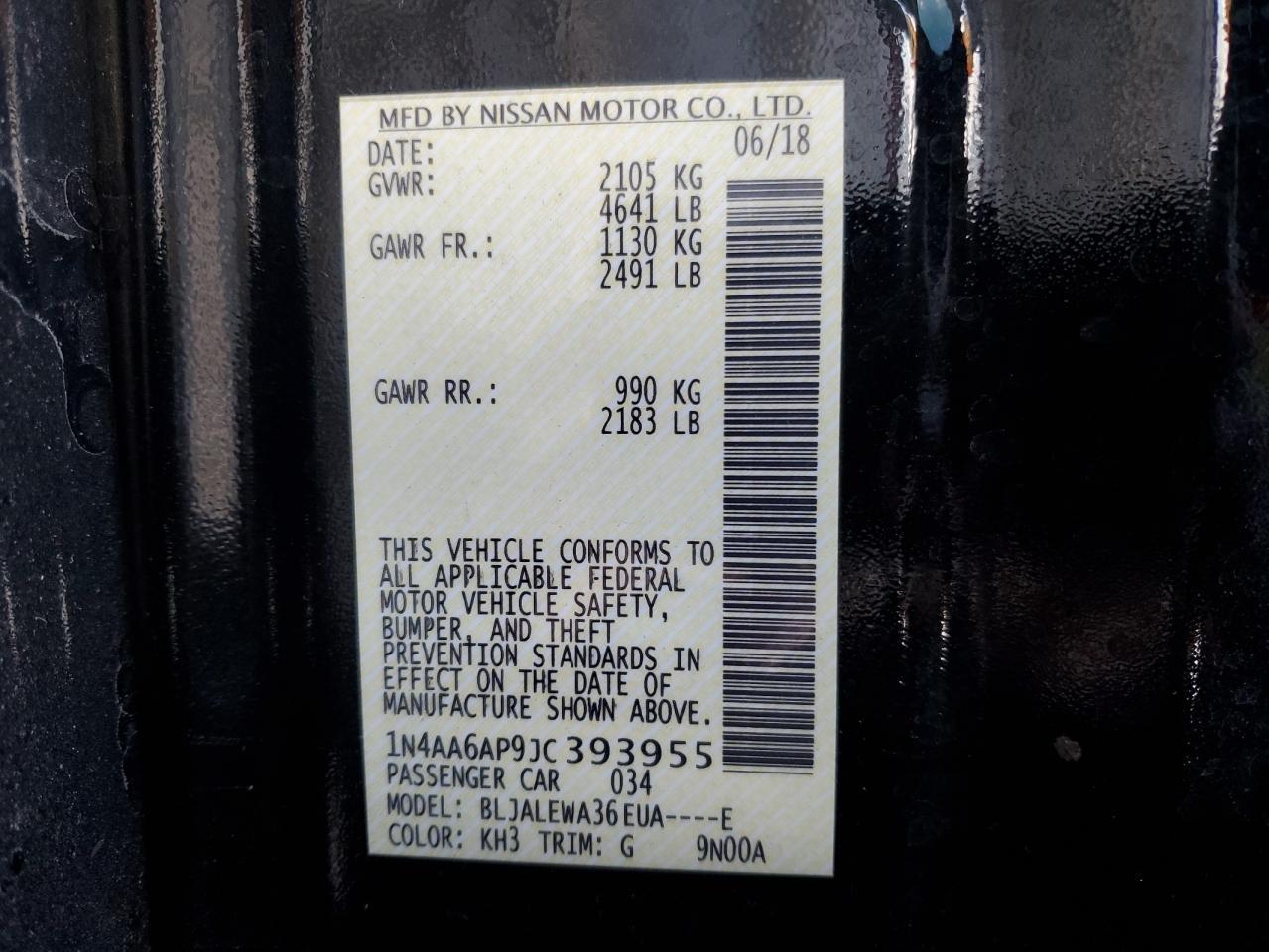 2018 NISSAN Maxima