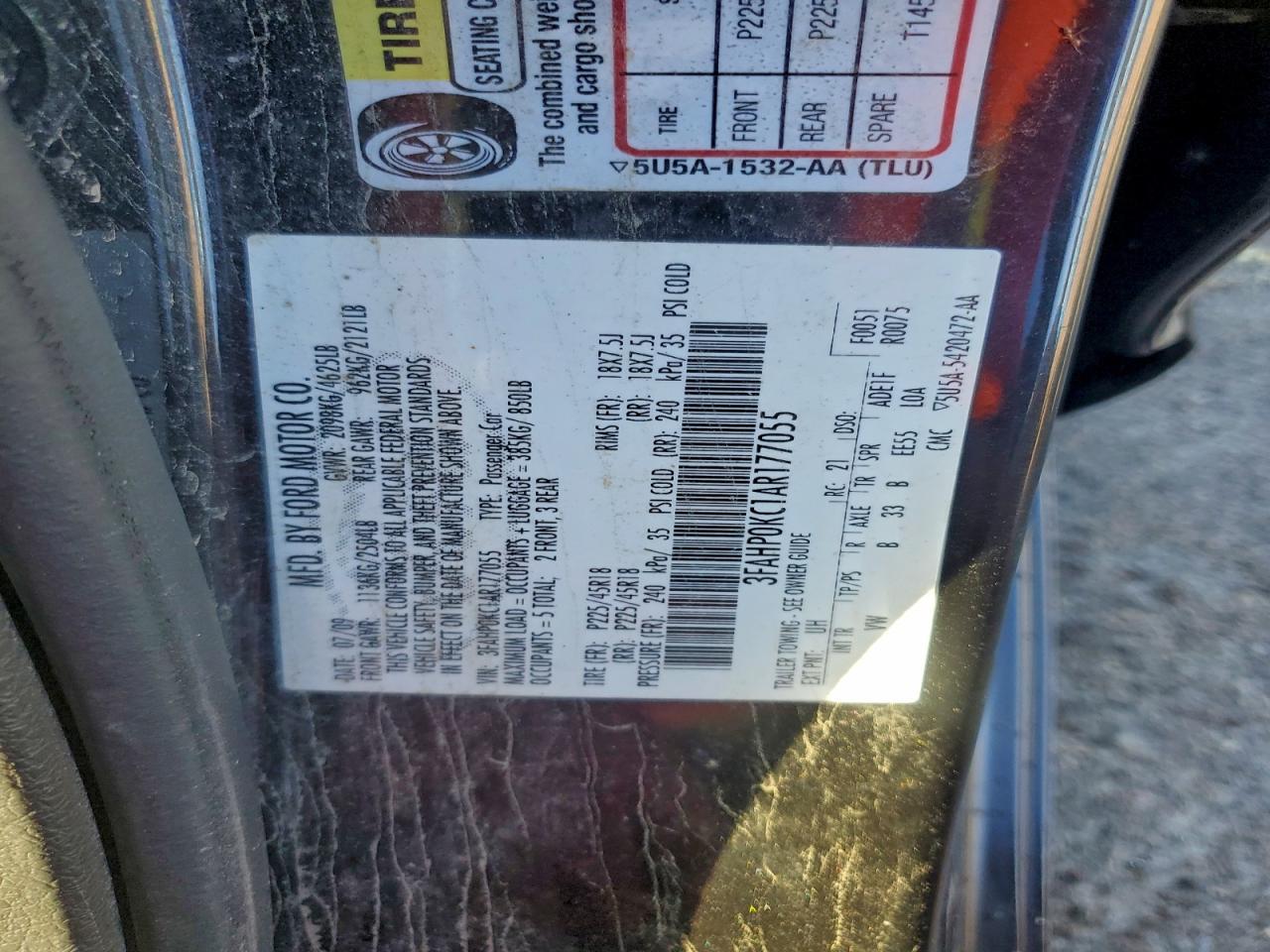 2011 FORD FUSION
