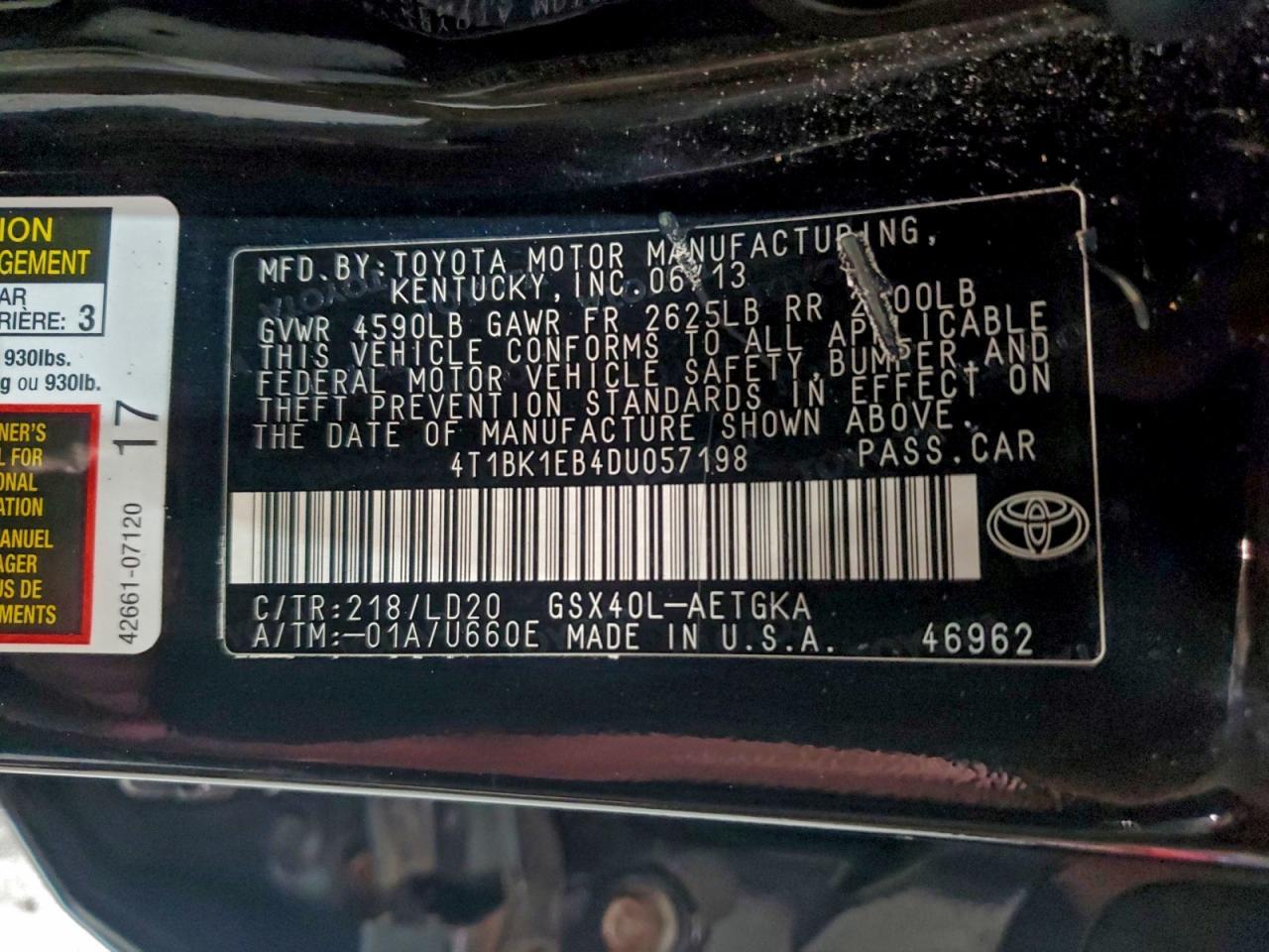 2013 TOYOTA Avalon