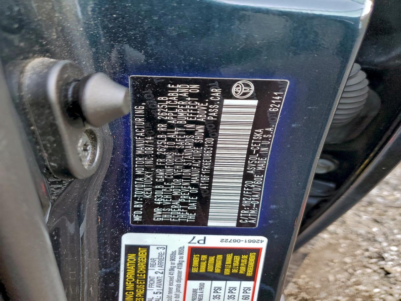 2014 TOYOTA CAMRY