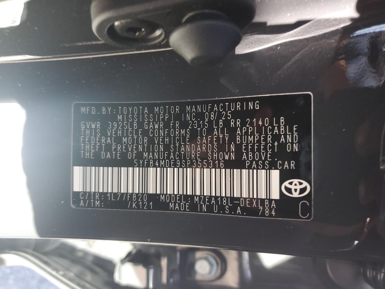 2025 TOYOTA COROLLA
