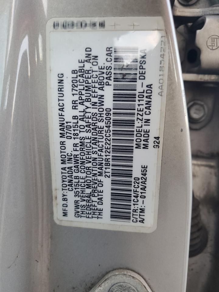 2002 TOYOTA COROLLA