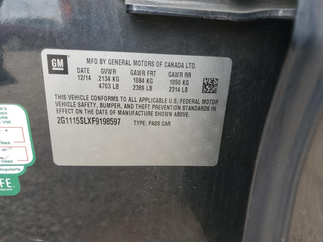 2015 CHEVROLET IMPALA