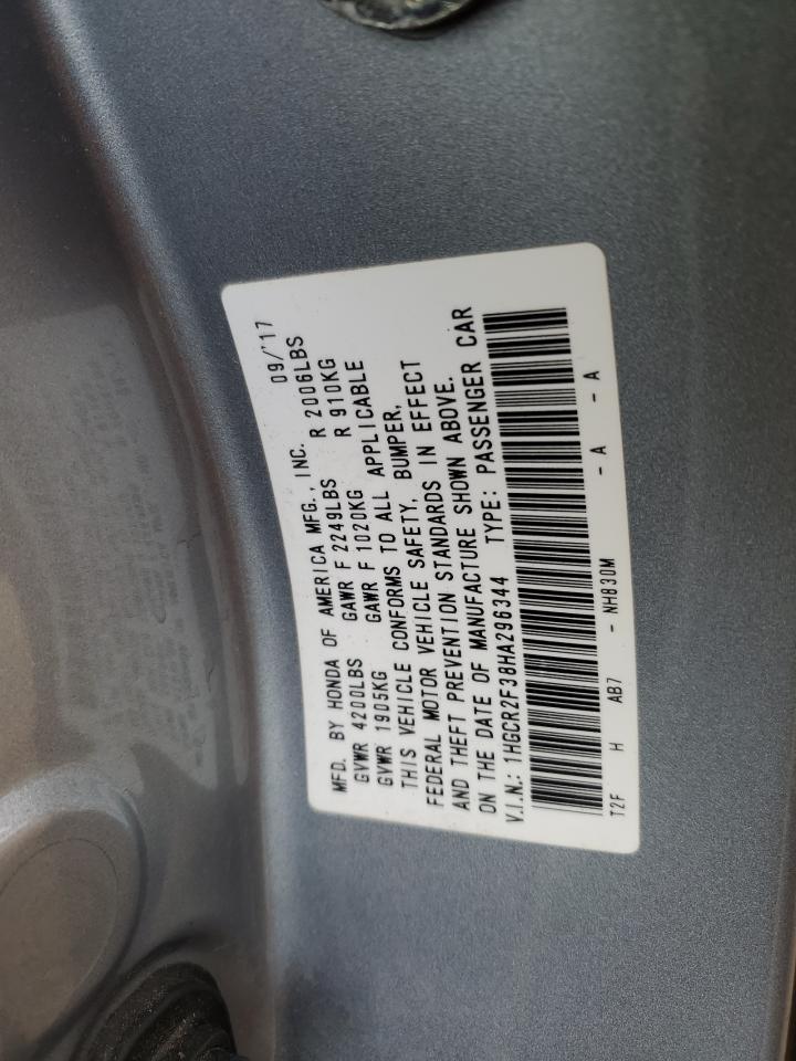 2017 HONDA ACCORD