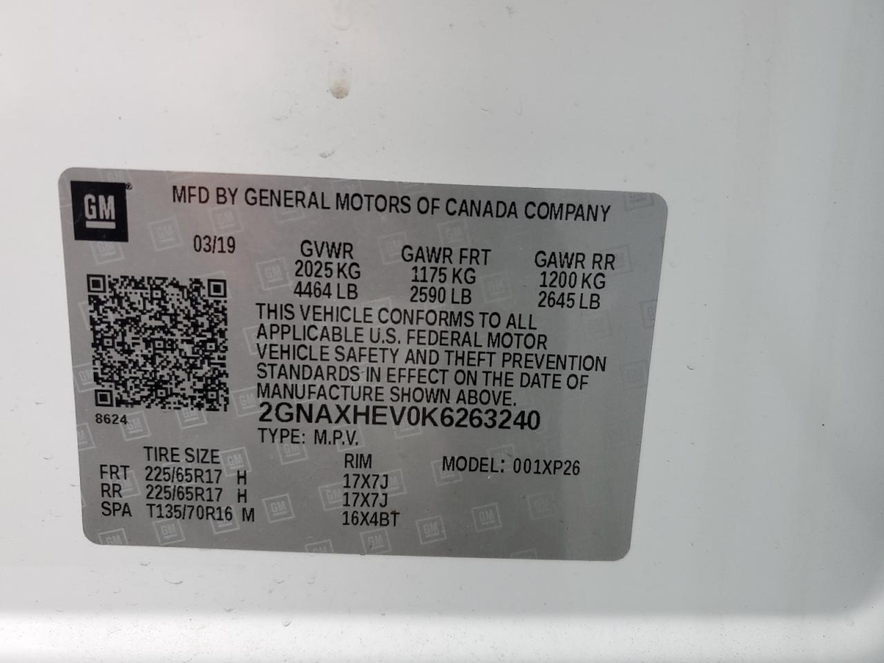 2019 CHEVROLET EQUINOX