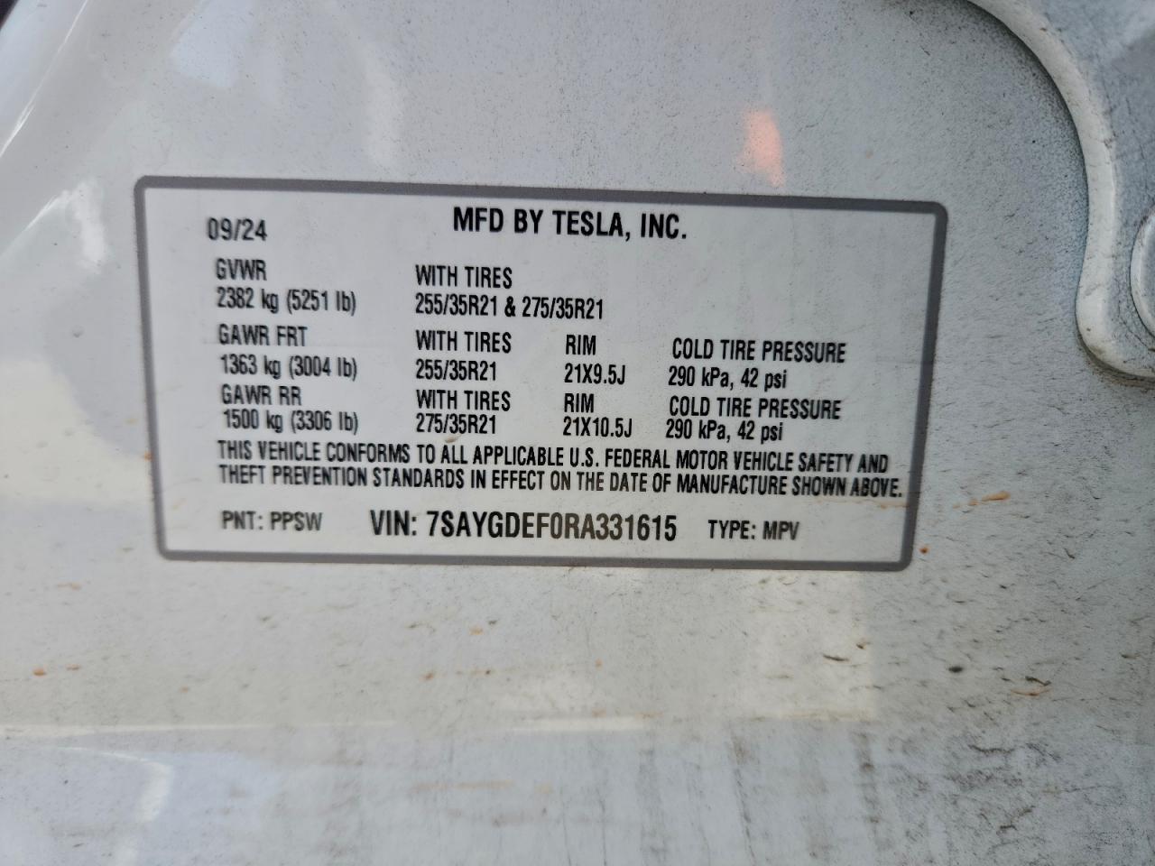 2024 TESLA MODEL Y