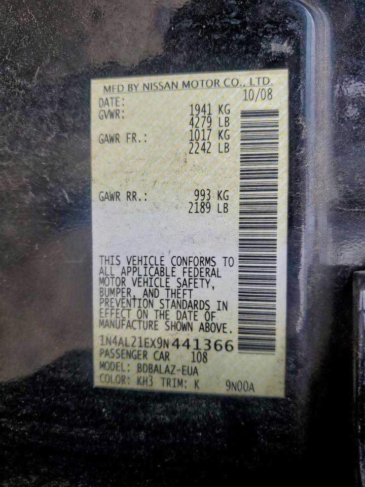 2009 NISSAN ALTIMA