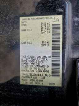 2009 NISSAN ALTIMA