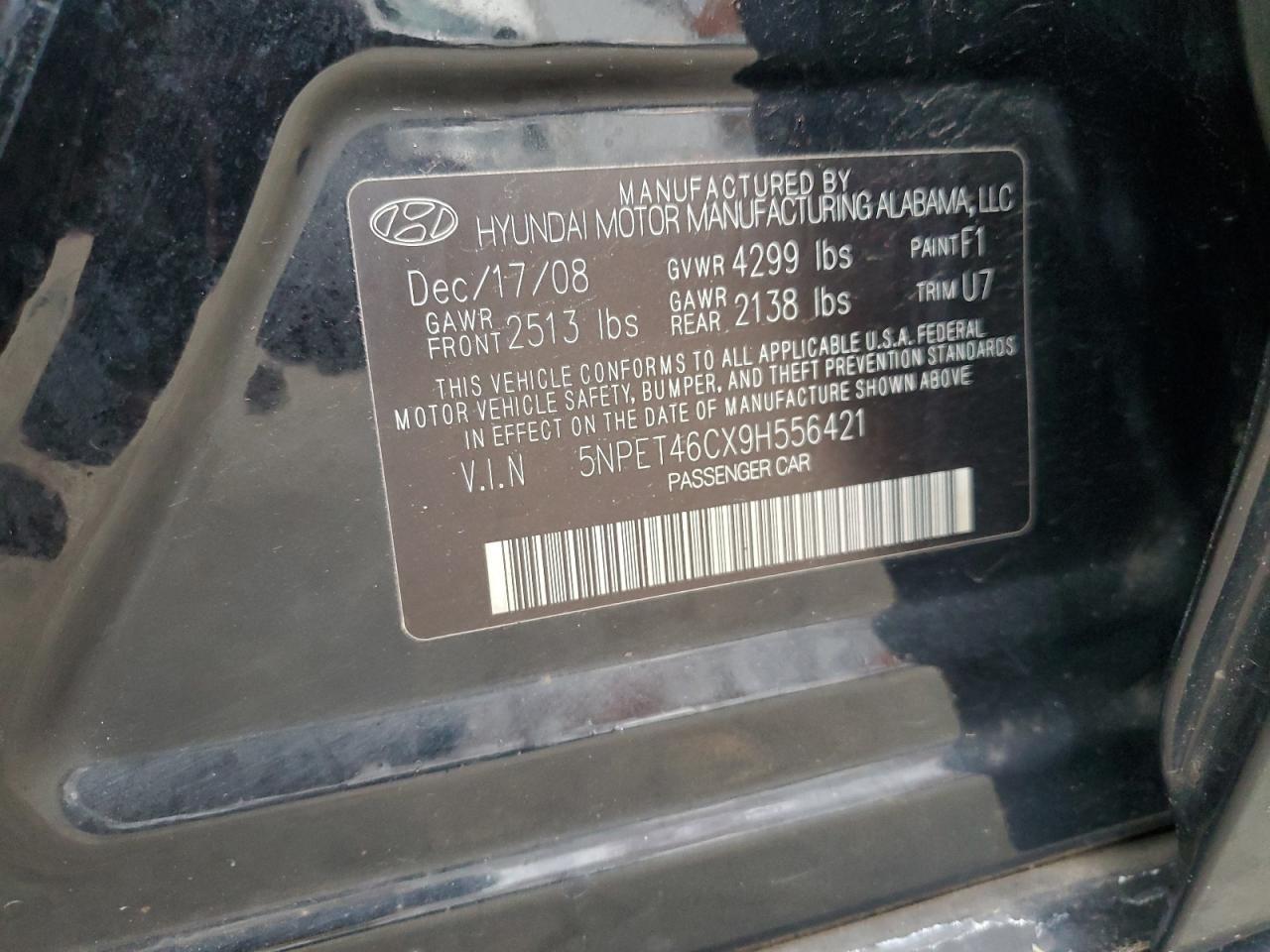 2009 HYUNDAI SONATA