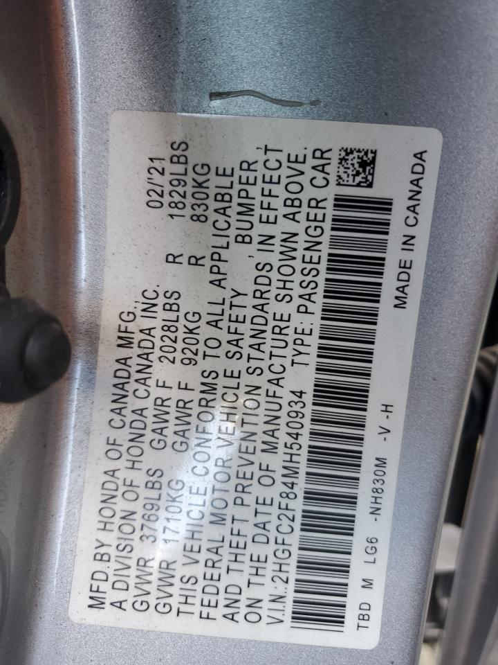 2021 HONDA CIVIC