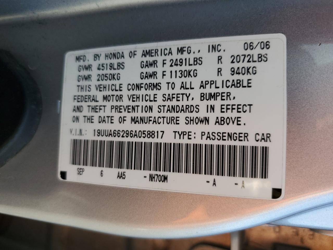 2006 ACURA TL