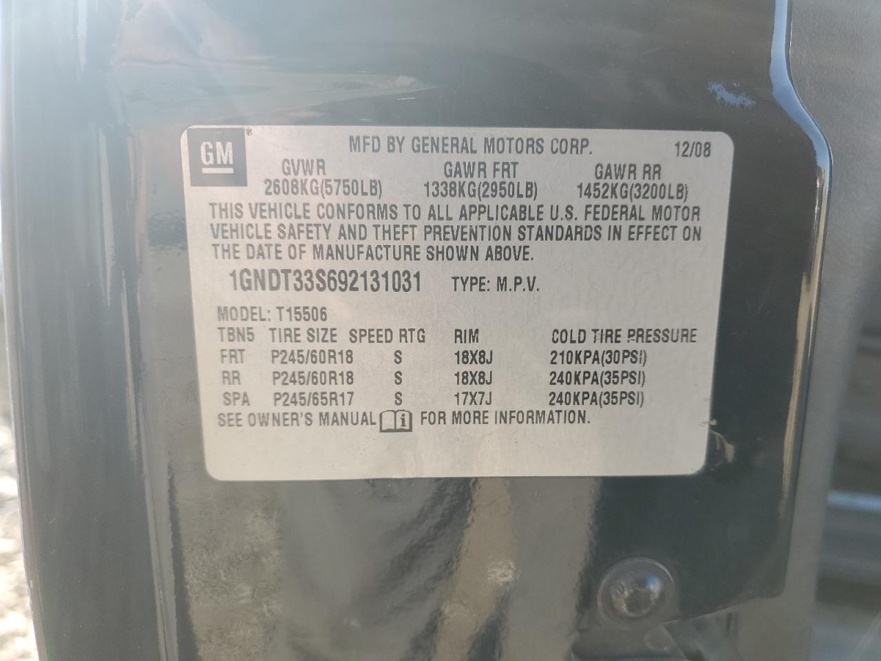 2009 CHEVROLET Trailblazer