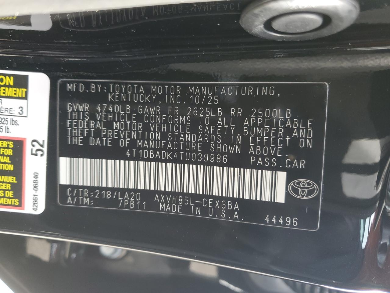 2026 TOYOTA CAMRY