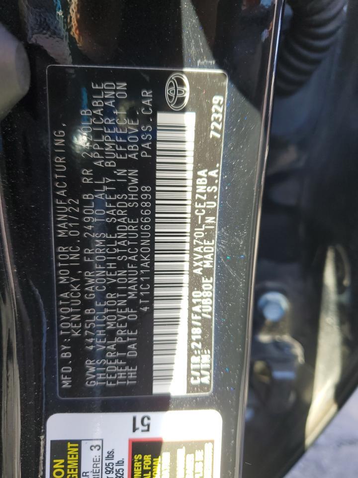 2022 TOYOTA CAMRY