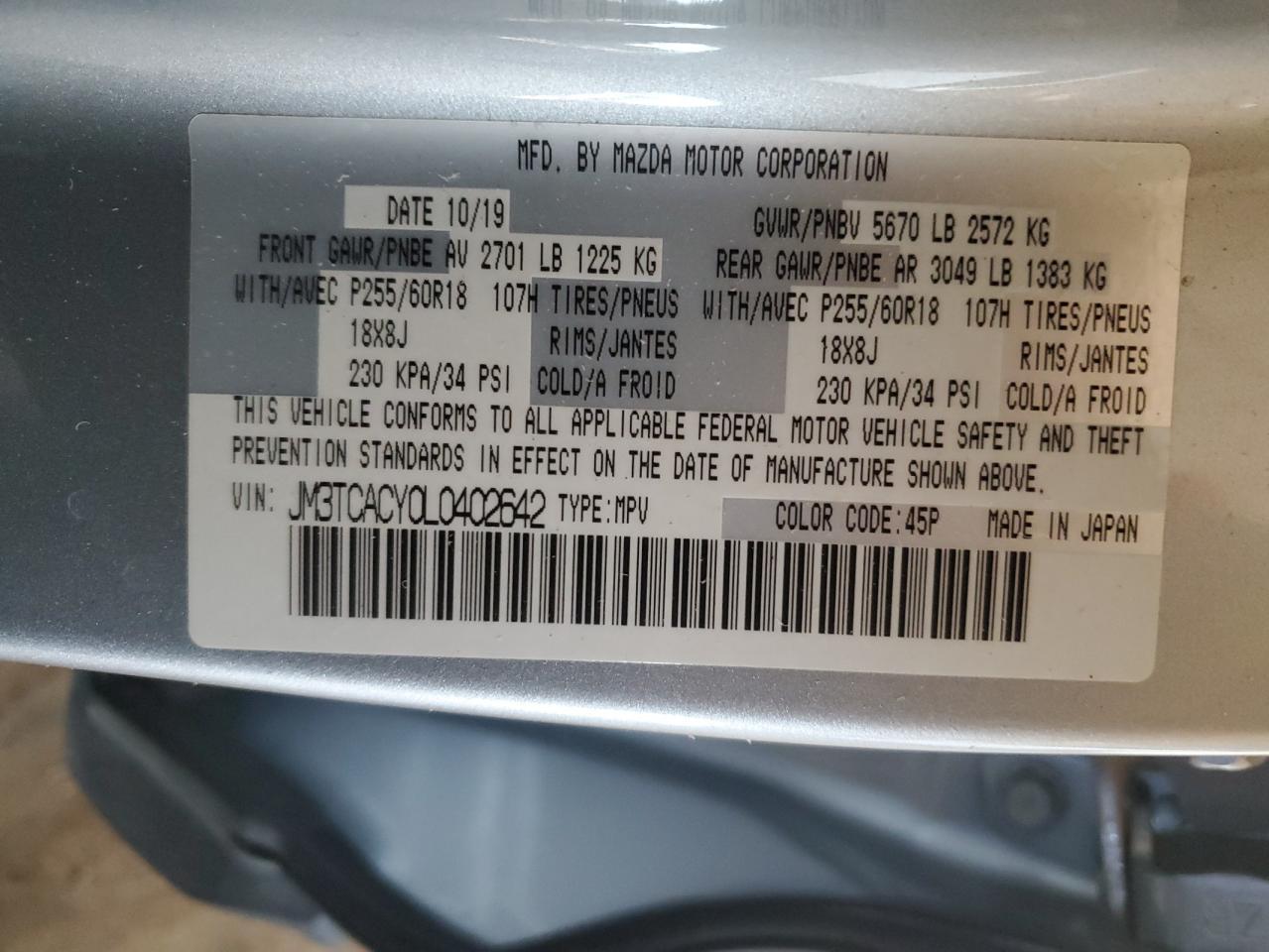 2020 MAZDA CX-9