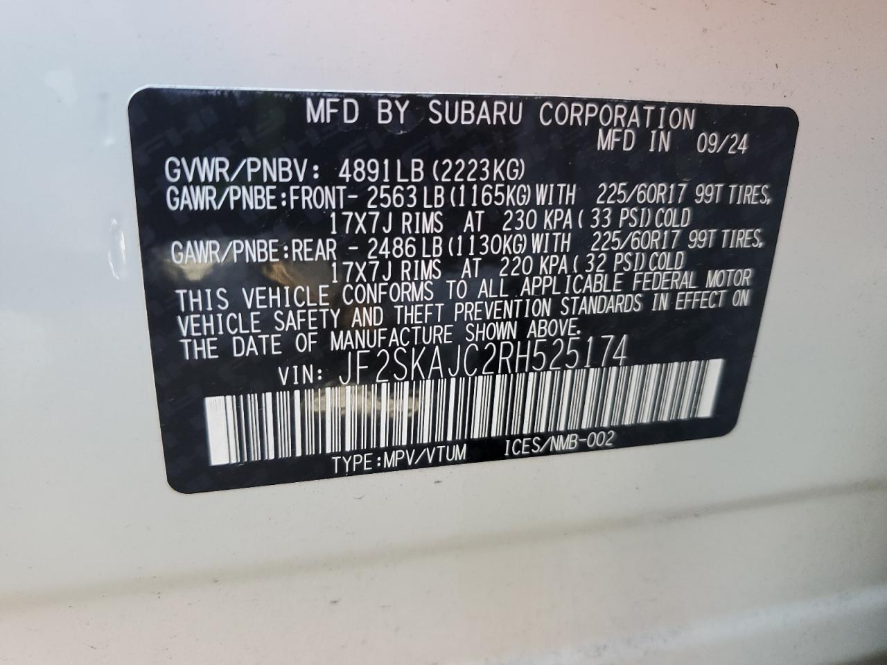 2024 SUBARU FORESTER