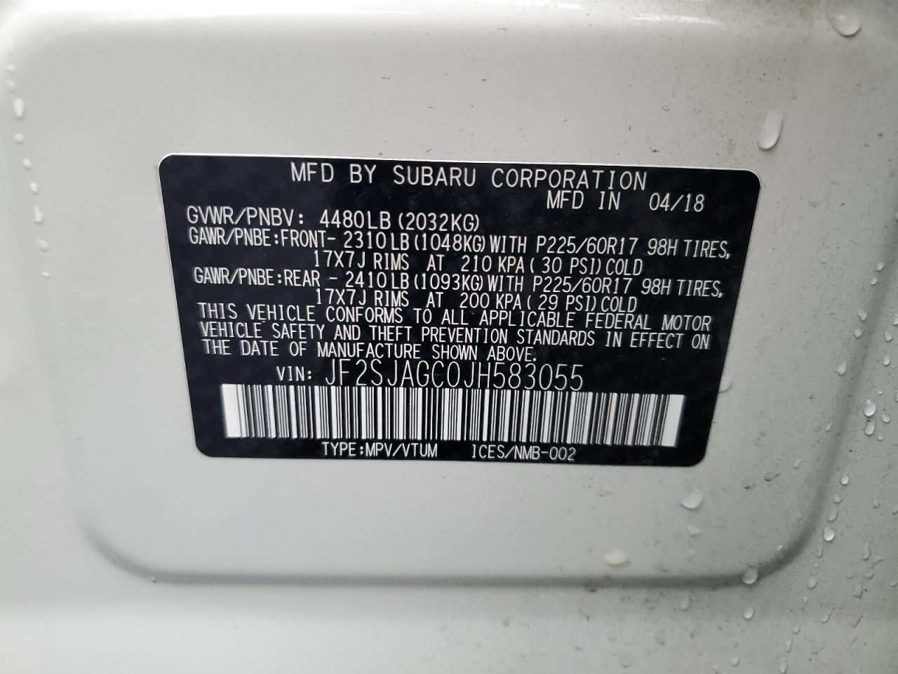 2018 SUBARU FORESTER