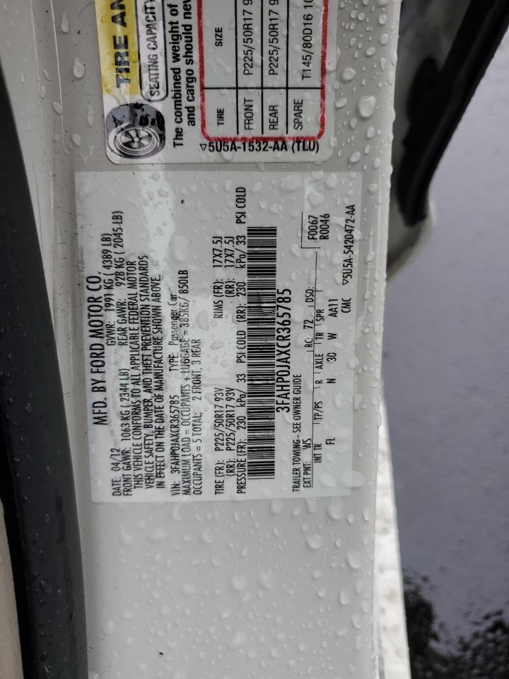 2012 FORD FUSION