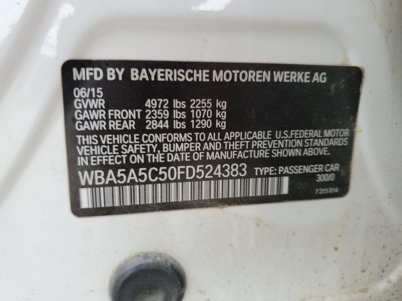 2015 BMW 5 series