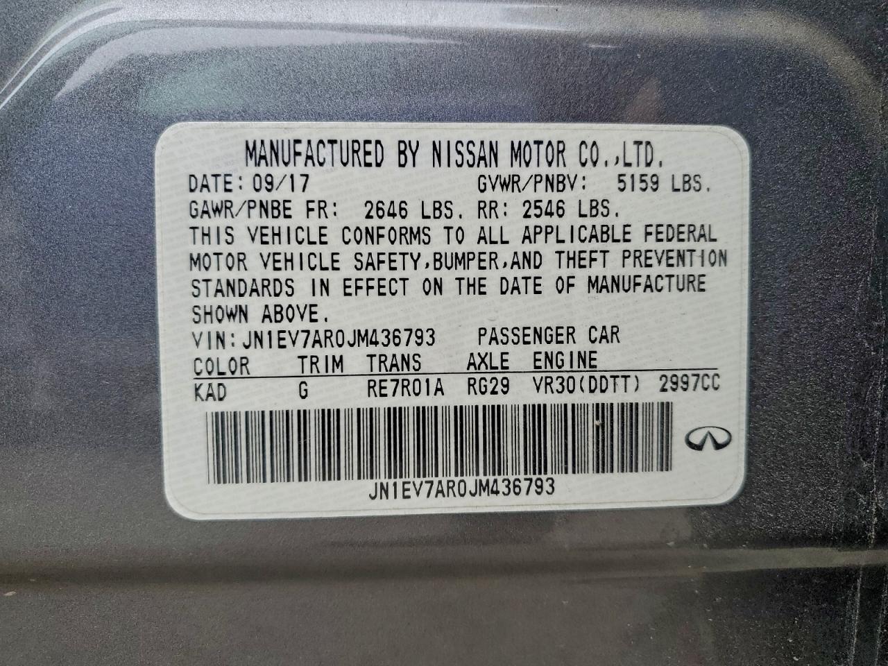 2018 INFINITI Q50