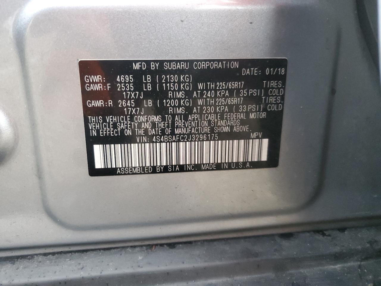 2018 SUBARU Outback