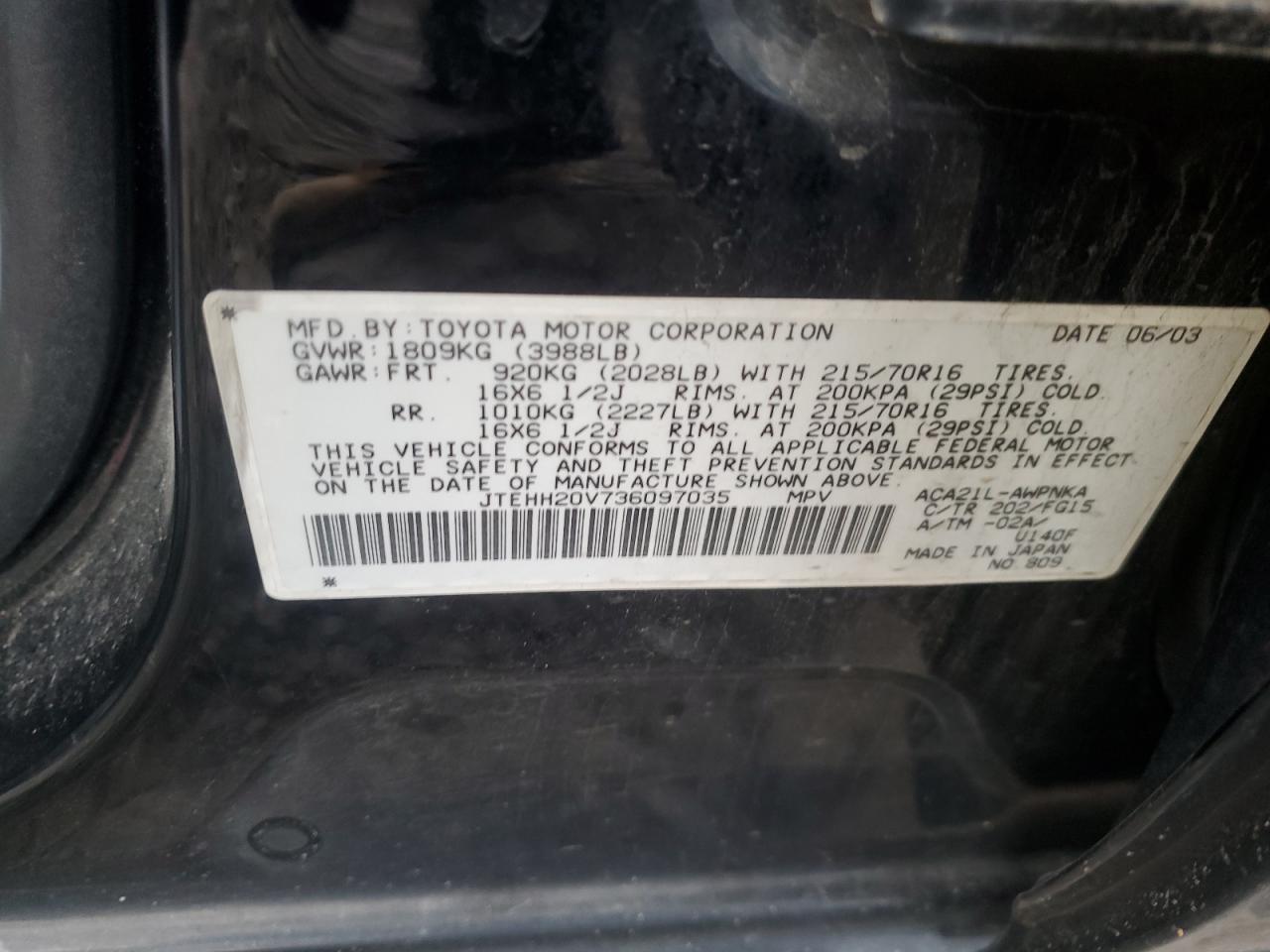 2003 TOYOTA RAV4