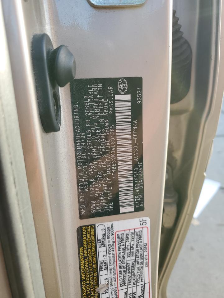 2004 TOYOTA CAMRY