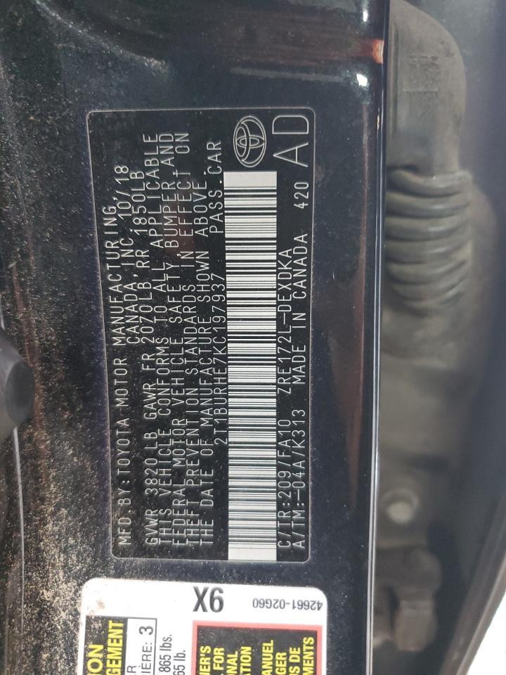 2019 TOYOTA COROLLA