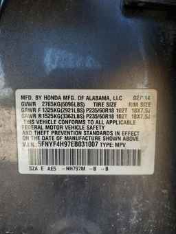 2014 HONDA PILOT