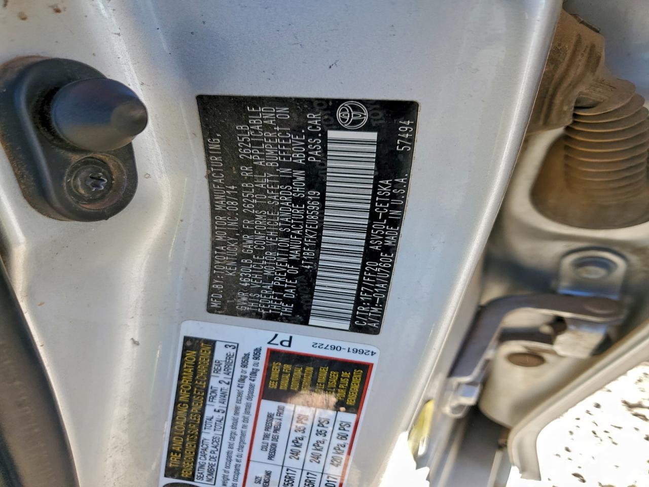 2014 TOYOTA CAMRY