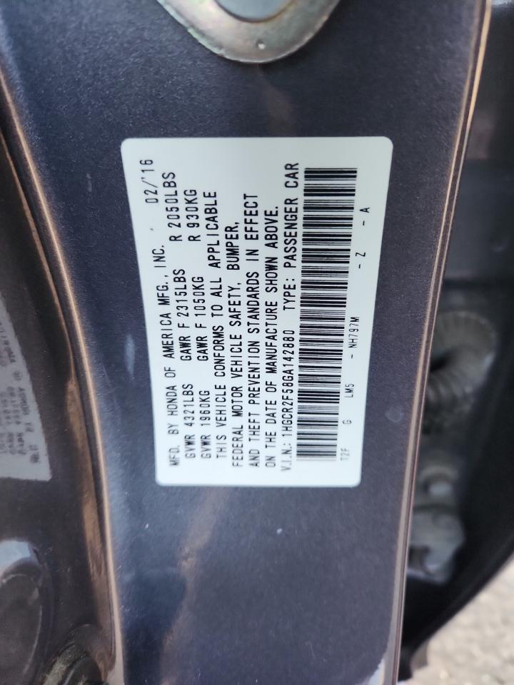 2016 HONDA ACCORD