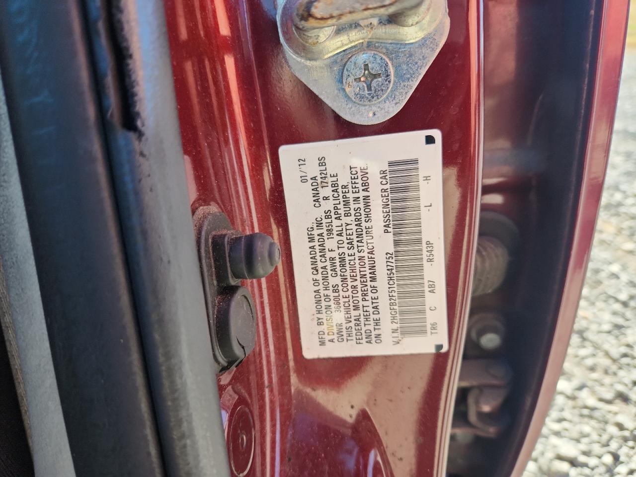 2012 HONDA CIVIC