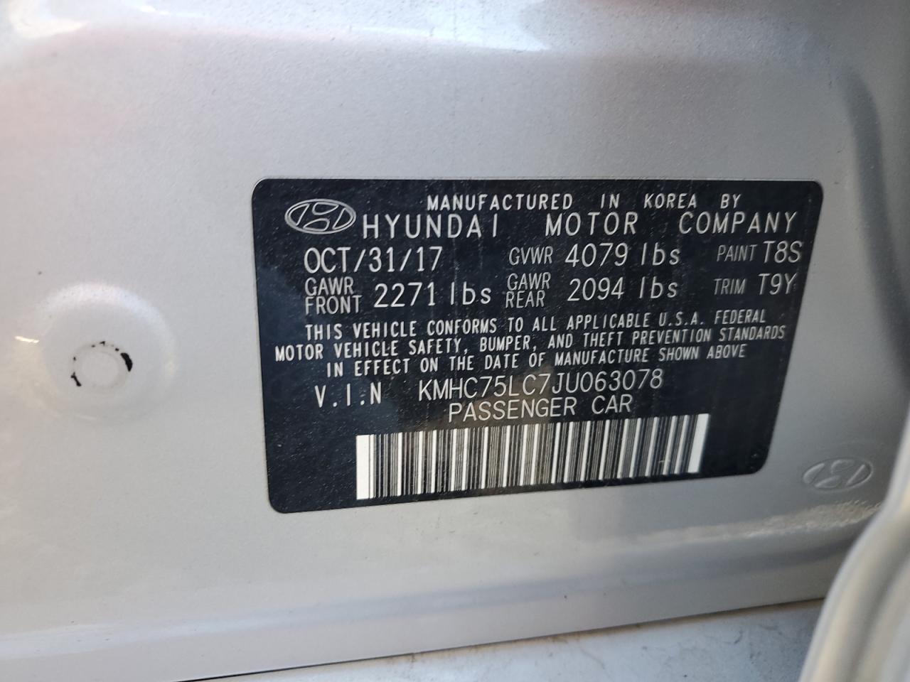 2018 HYUNDAI Ioniq
