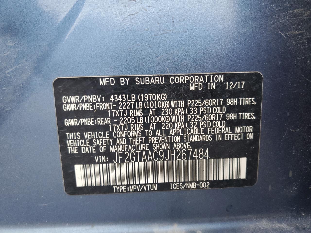 2018 SUBARU Crosstrek