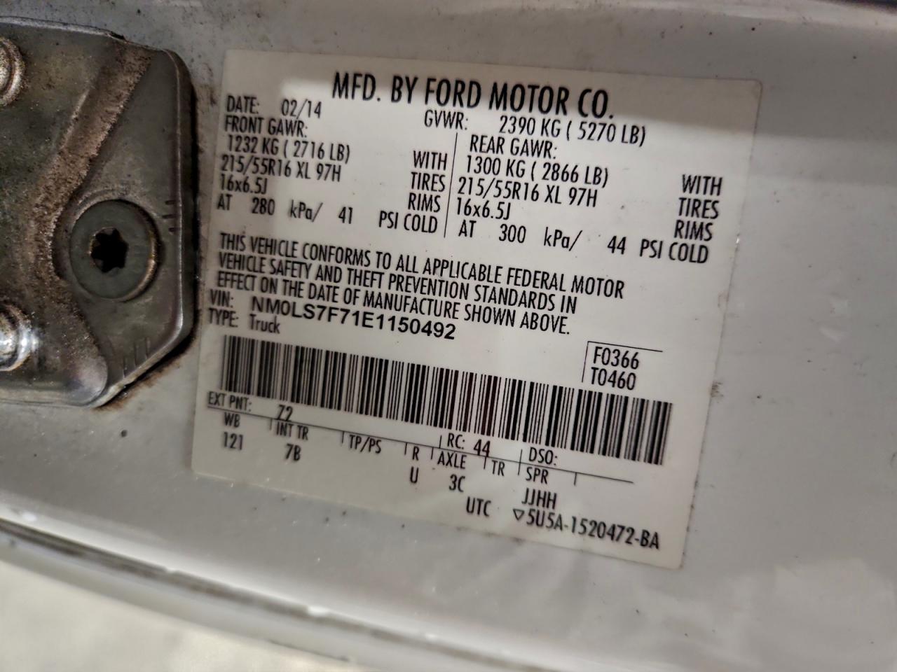 2014 FORD TRANSIT CONNECT