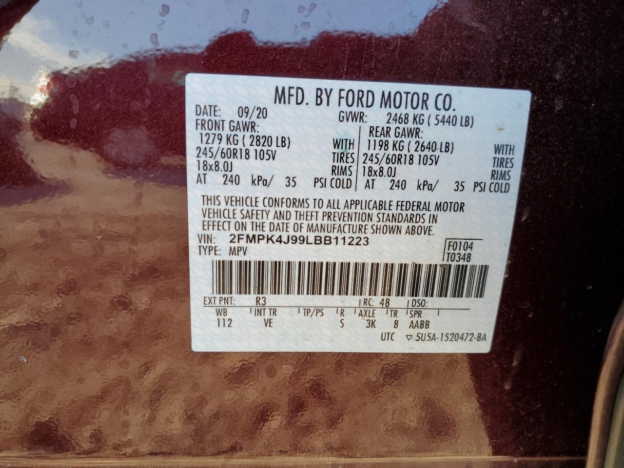 2020 FORD EDGE