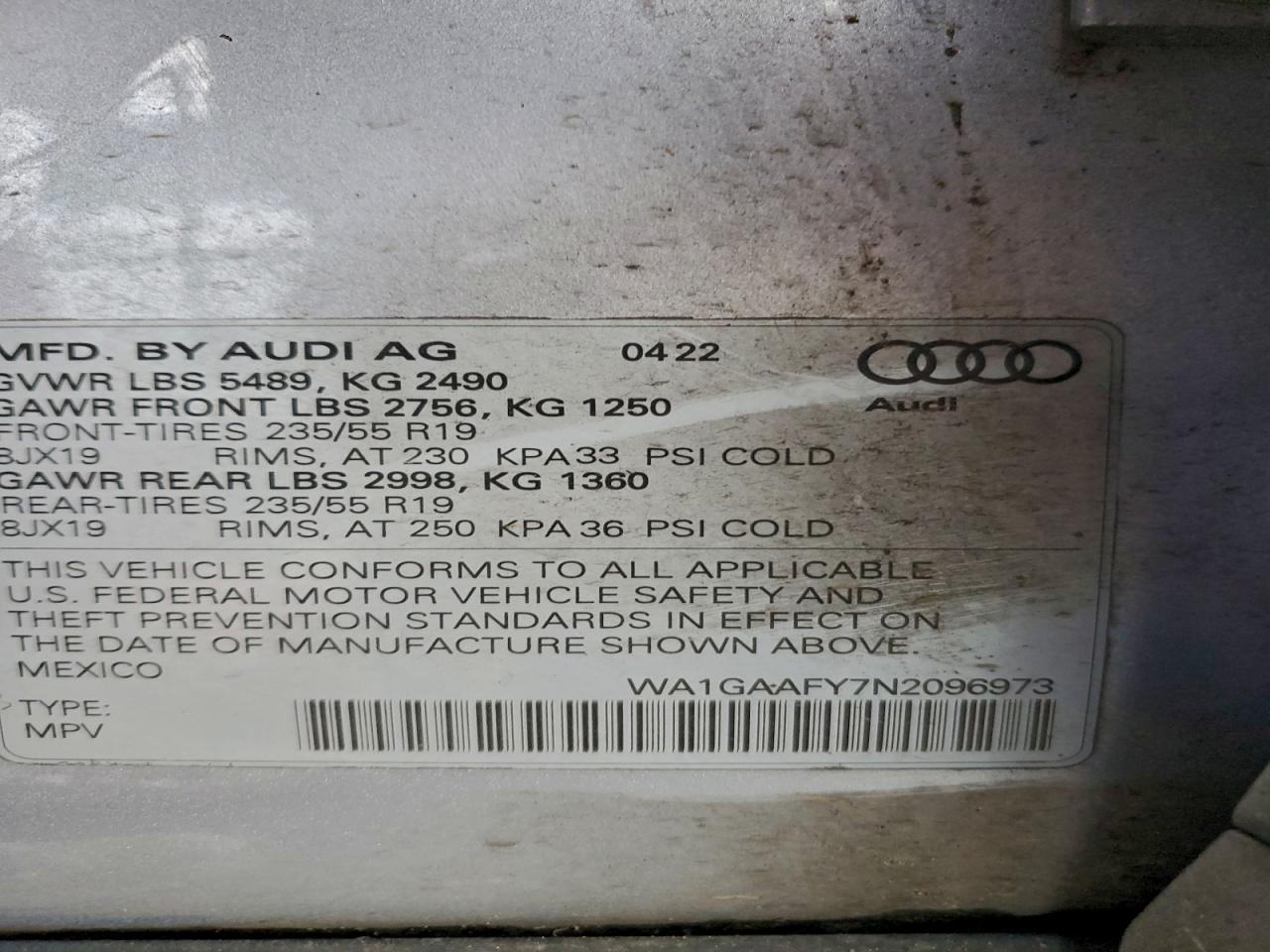 2022 AUDI Q5