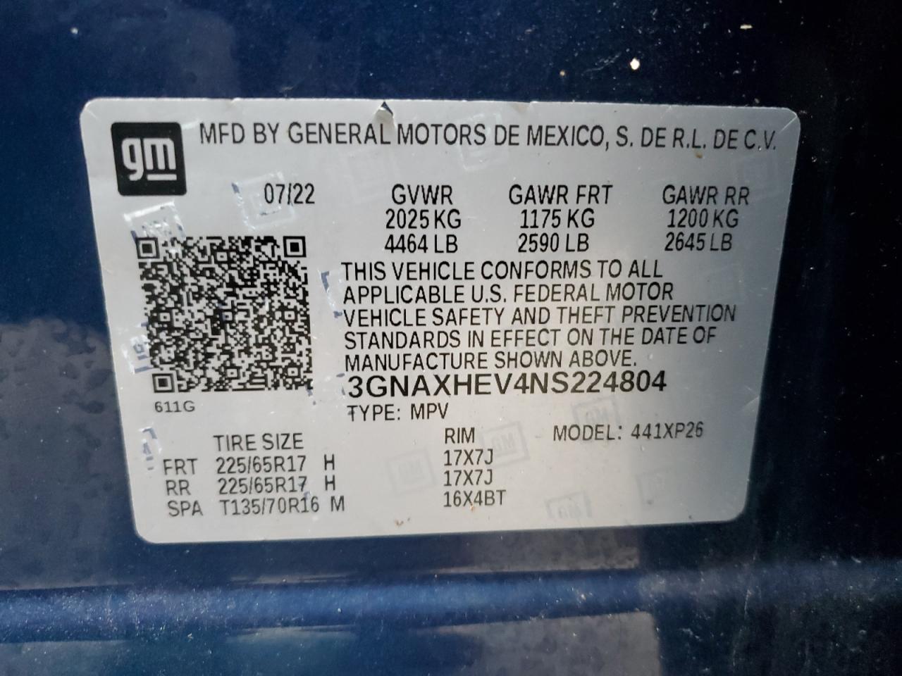 2022 CHEVROLET EQUINOX