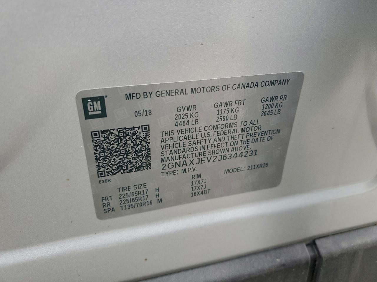 2018 CHEVROLET EQUINOX