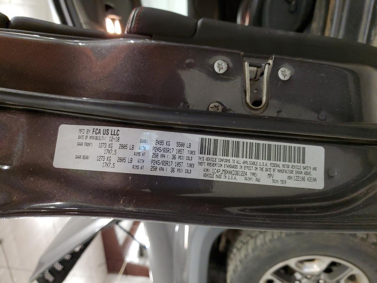 2019 JEEP CHEROKEE