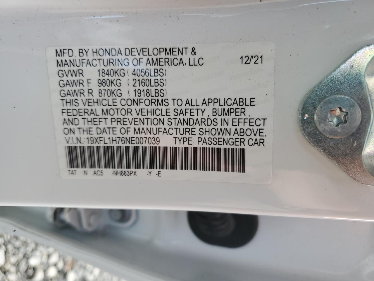 2022 HONDA CIVIC