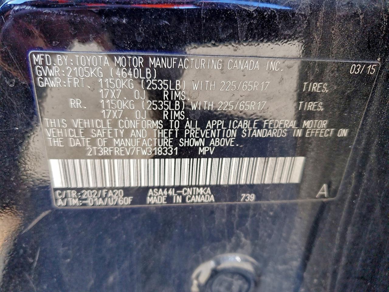 2015 TOYOTA RAV4