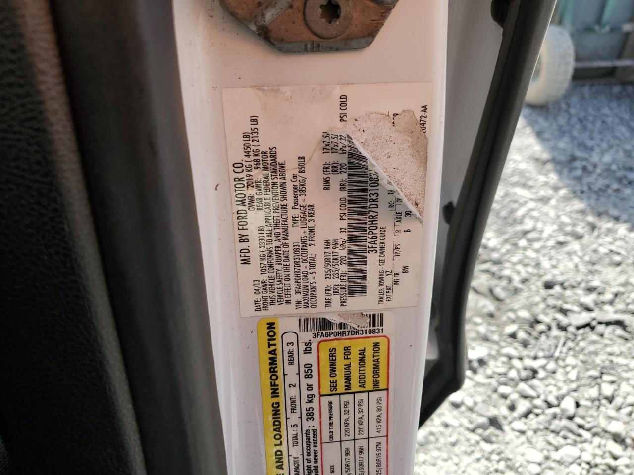 2013 FORD FUSION